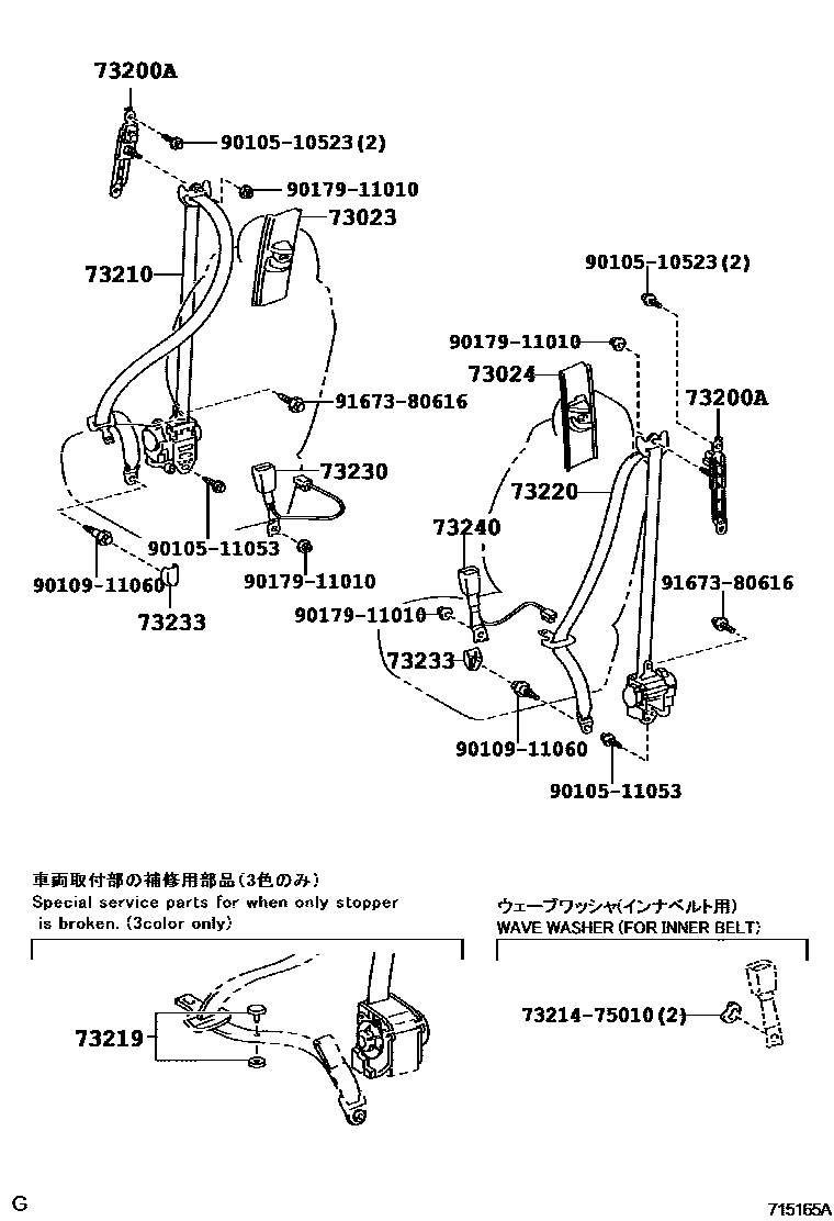7104 — SEAT BELT & CHILD RESTRAINT SEAT