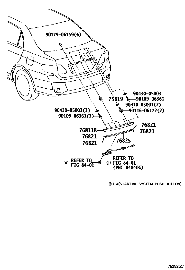 7504 — REAR MOULDING