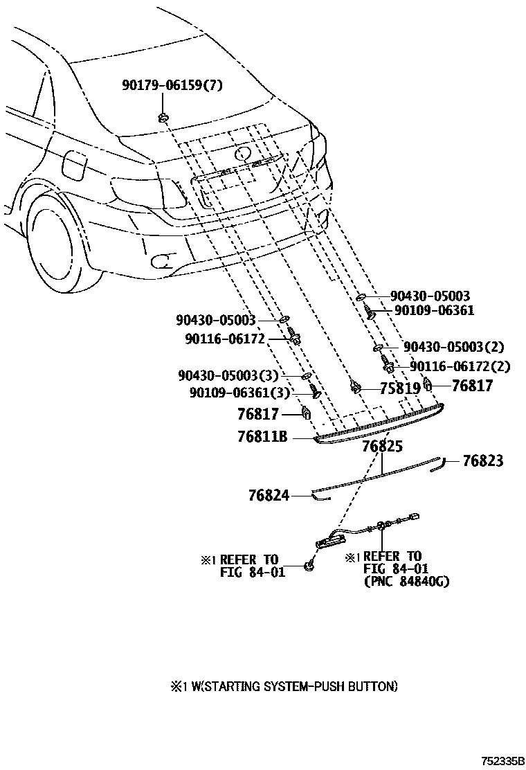 7504 — REAR MOULDING