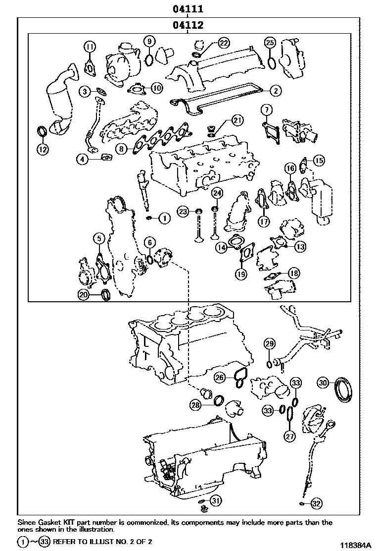 1103 — ENGINE OVERHAUL GASKET KIT