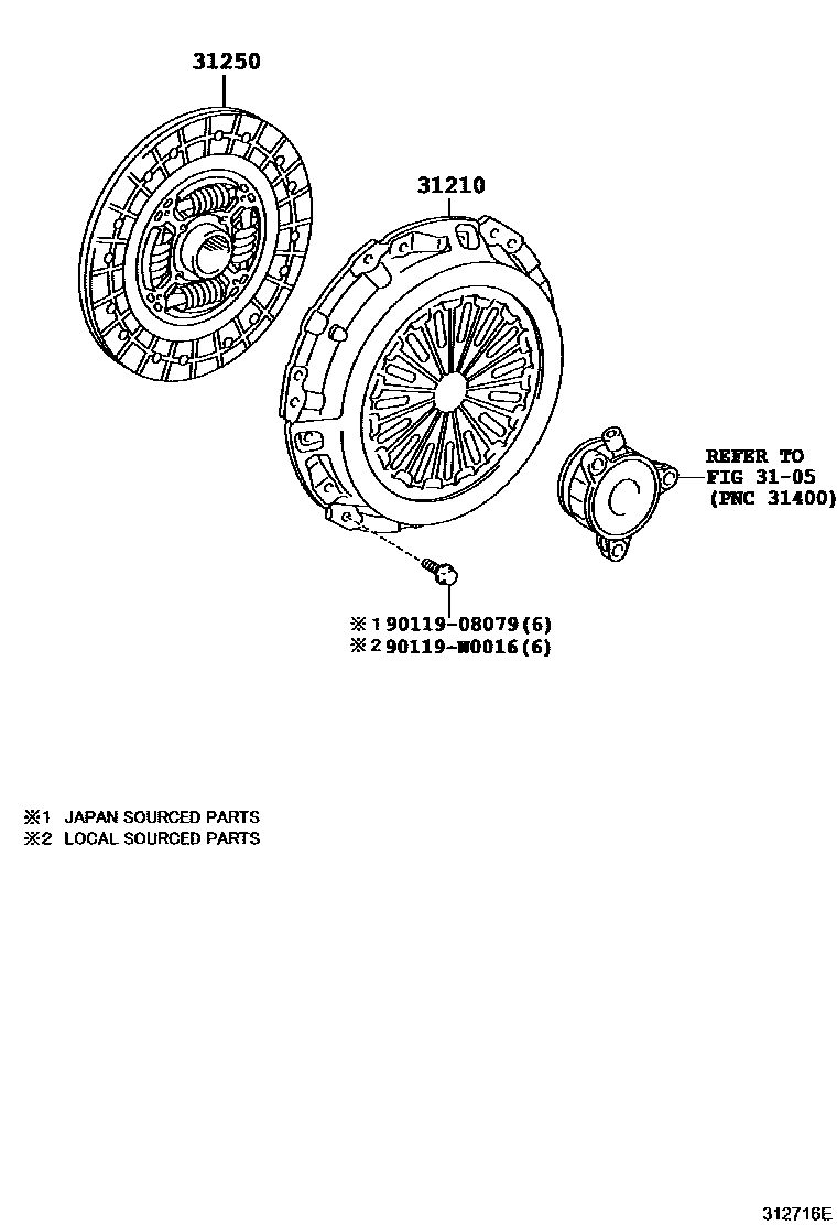 3101 — CLUTCH & RELEASE FORK