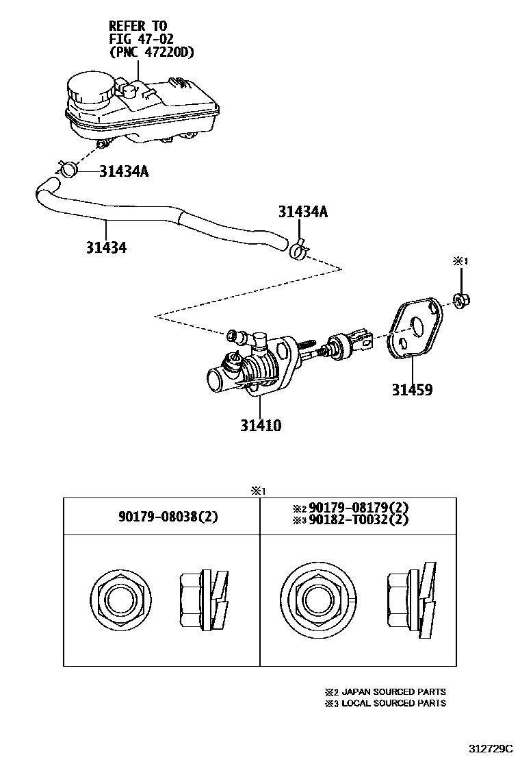 3103 — CLUTCH MASTER CYLINDER