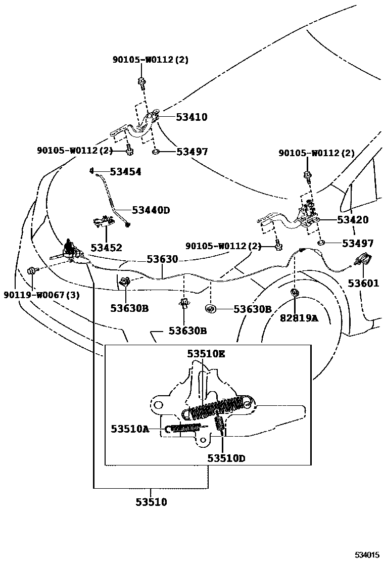 5303 — HOOD LOCK & HINGE