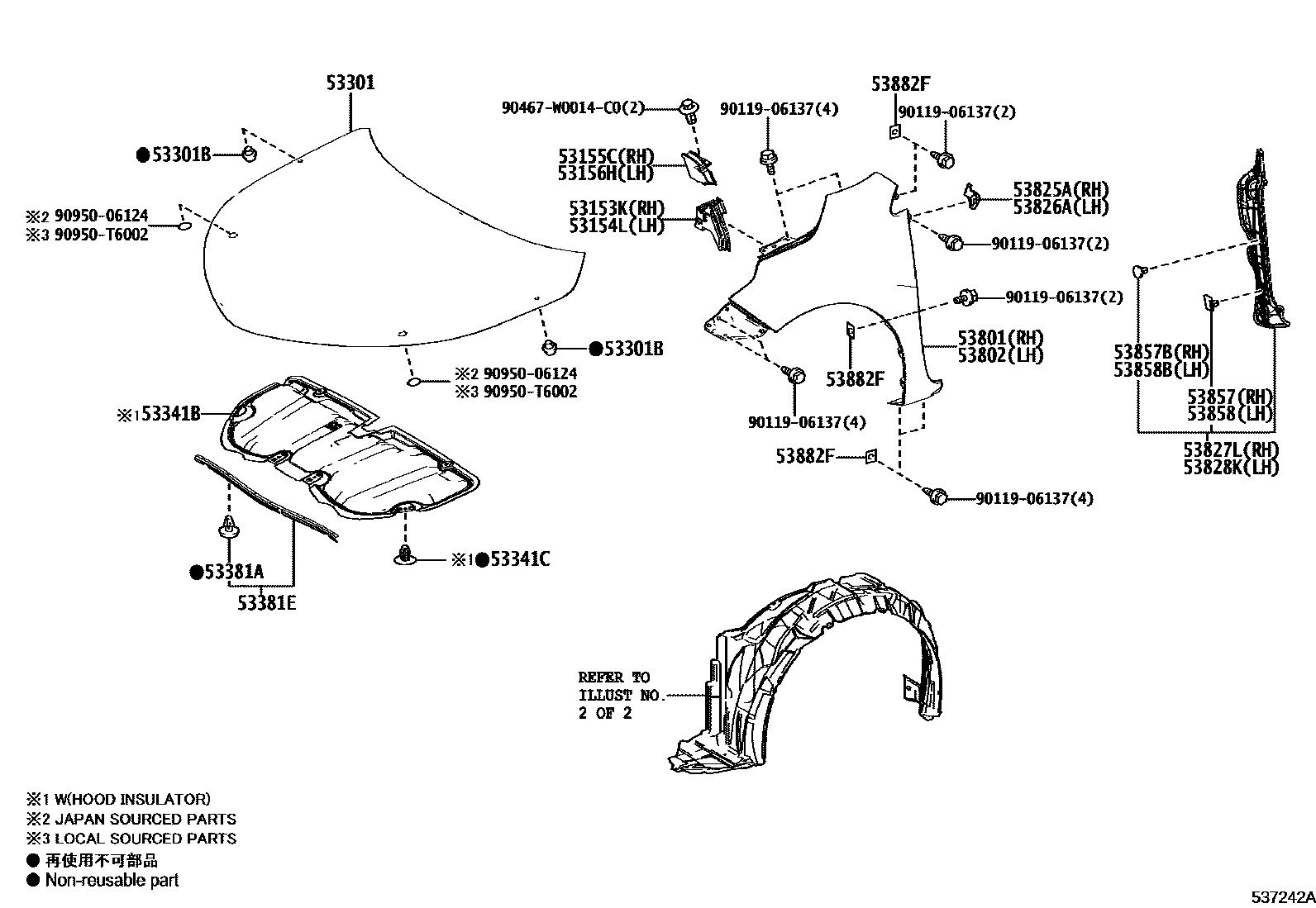 5302 — HOOD & FRONT FENDER