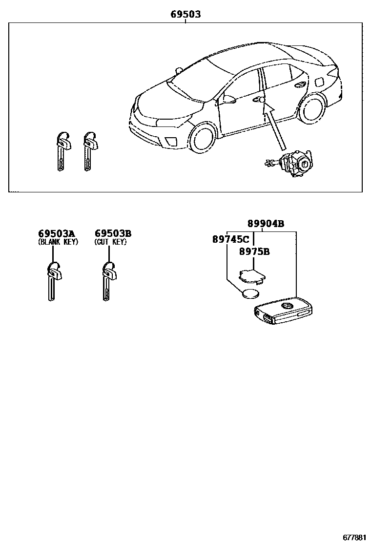 6712 — LOCK CYLINDER SET