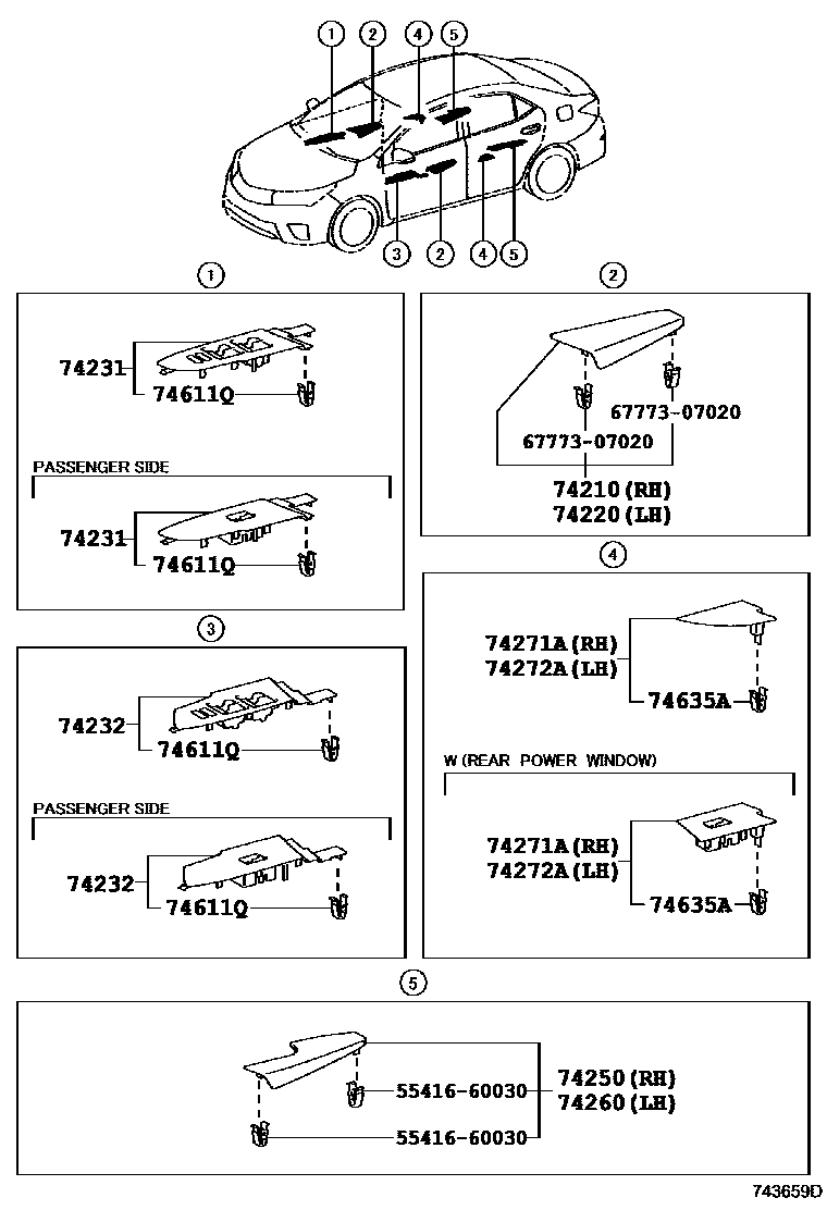 7401 — ARMREST & VISOR