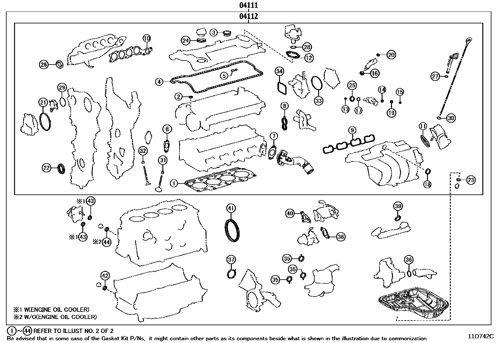 1103 — ENGINE OVERHAUL GASKET KIT