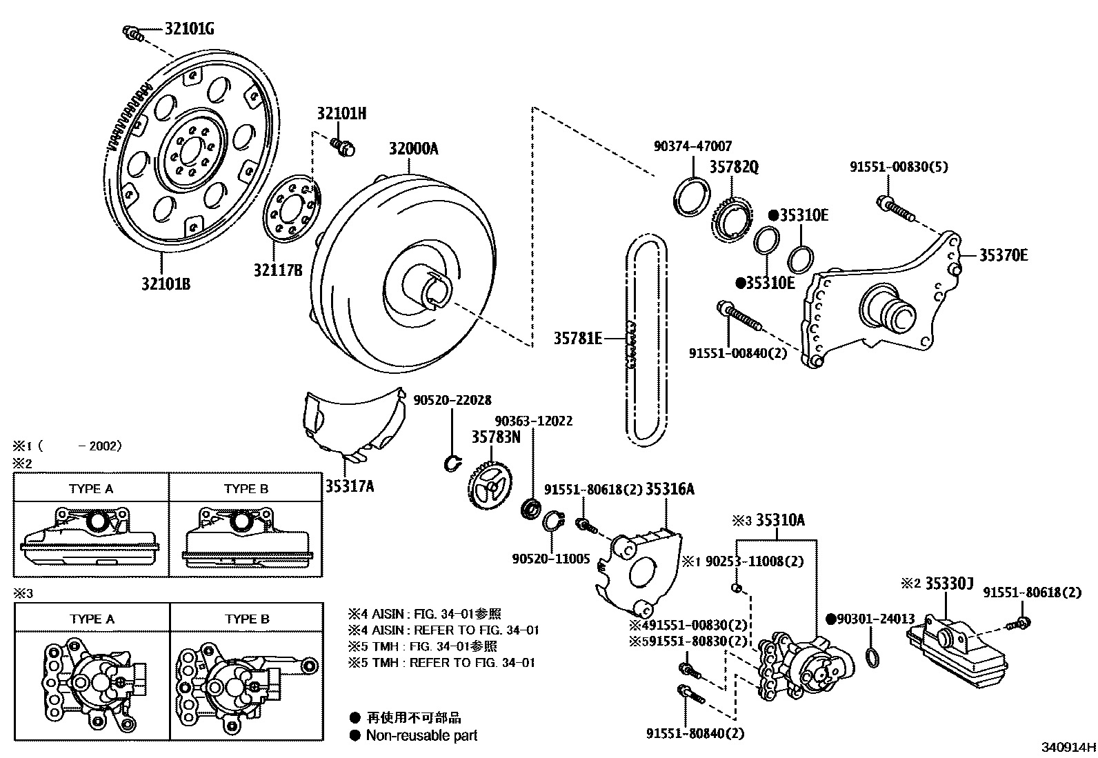 3402 — TORQUE CONVERTER, FRONT OIL PUMP(CVT)