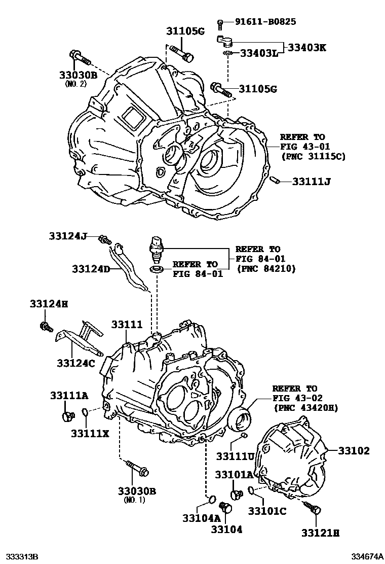 3302 — CLUTCH HOUSING & TRANSMISSION CASE (MTM)