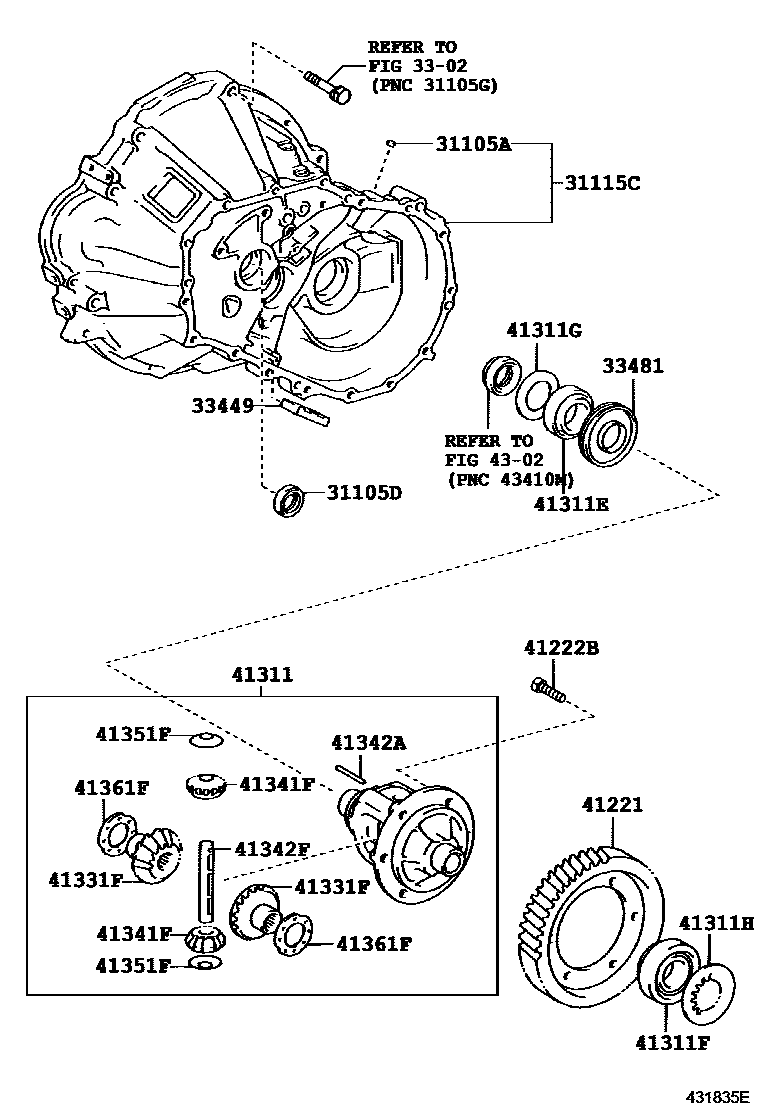 4301 — FRONT AXLE HOUSING & DIFFERENTIAL