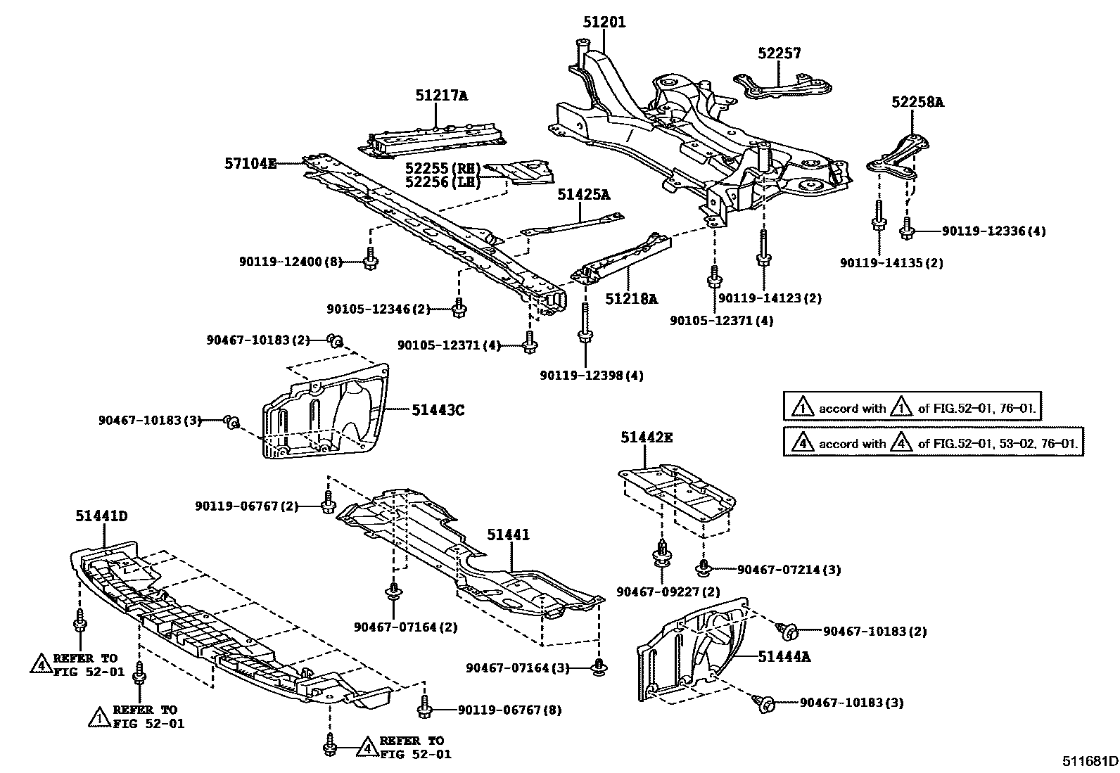 5102 — SUSPENSION CROSSMEMBER & UNDER COVER