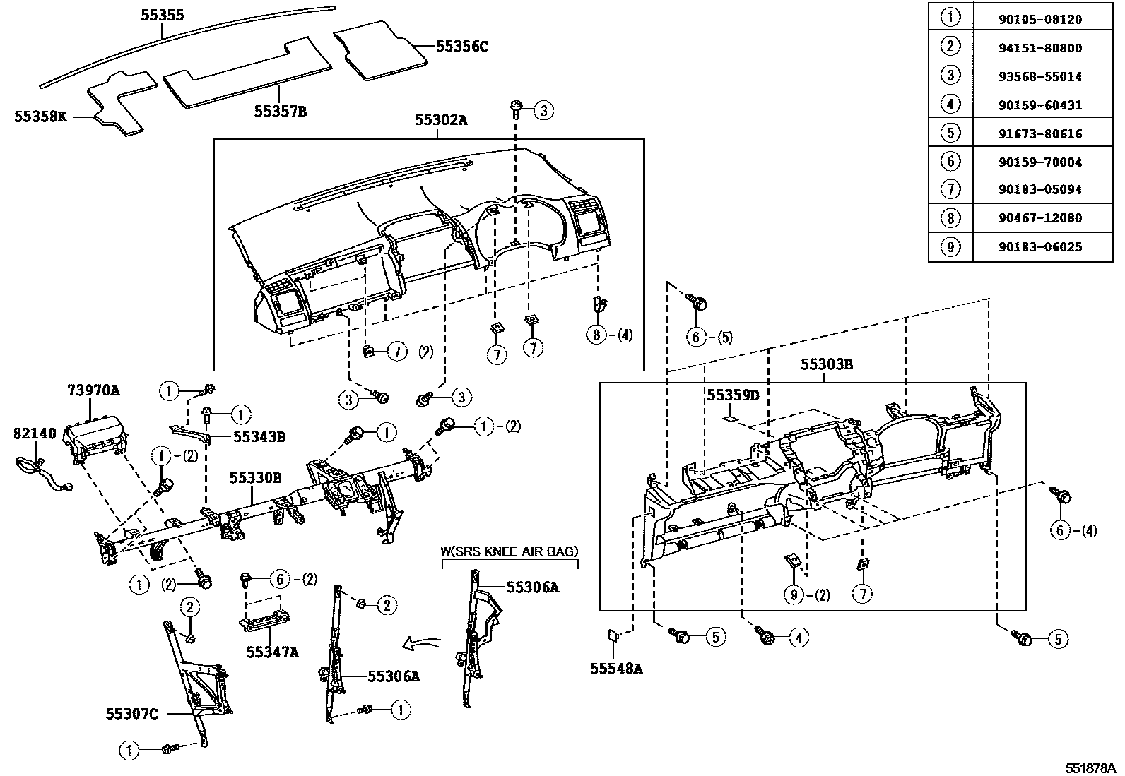 5501 — INSTRUMENT PANEL & GLOVE COMPARTMENT