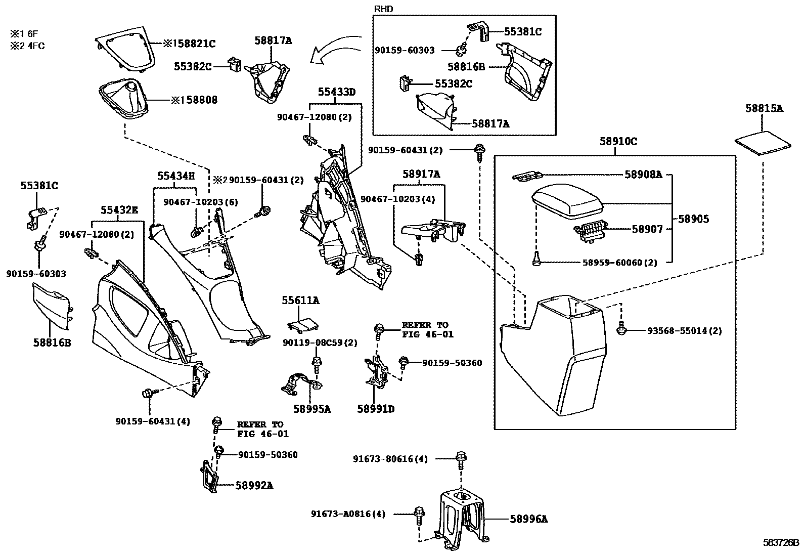 5806 — CONSOLE BOX & BRACKET