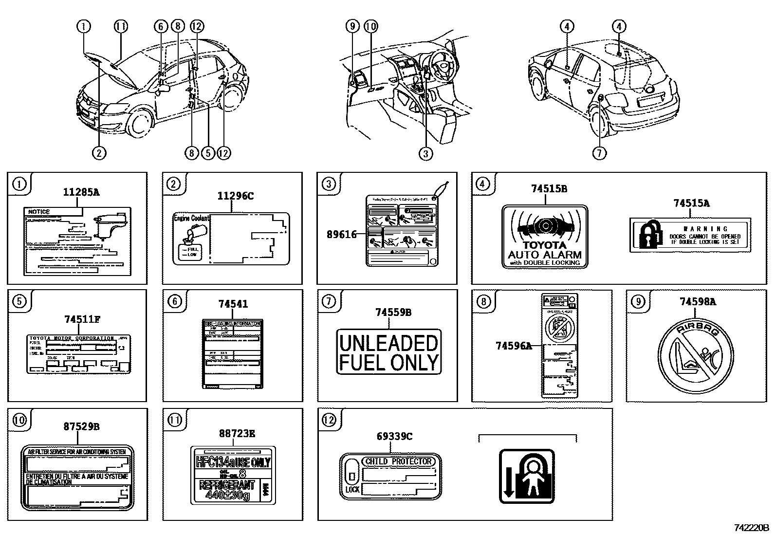 7403 — CAUTION PLATE (EXTERIOR & INTERIOR)