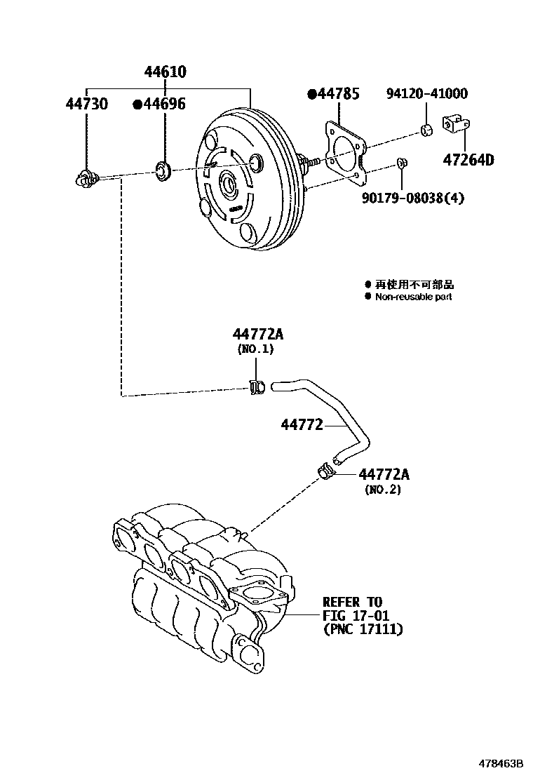 4703 — BRAKE BOOSTER & VACUUM TUBE