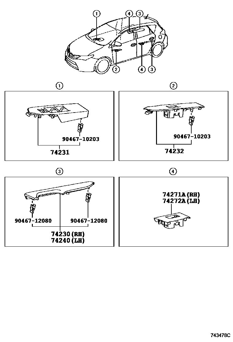 7401 — ARMREST & VISOR