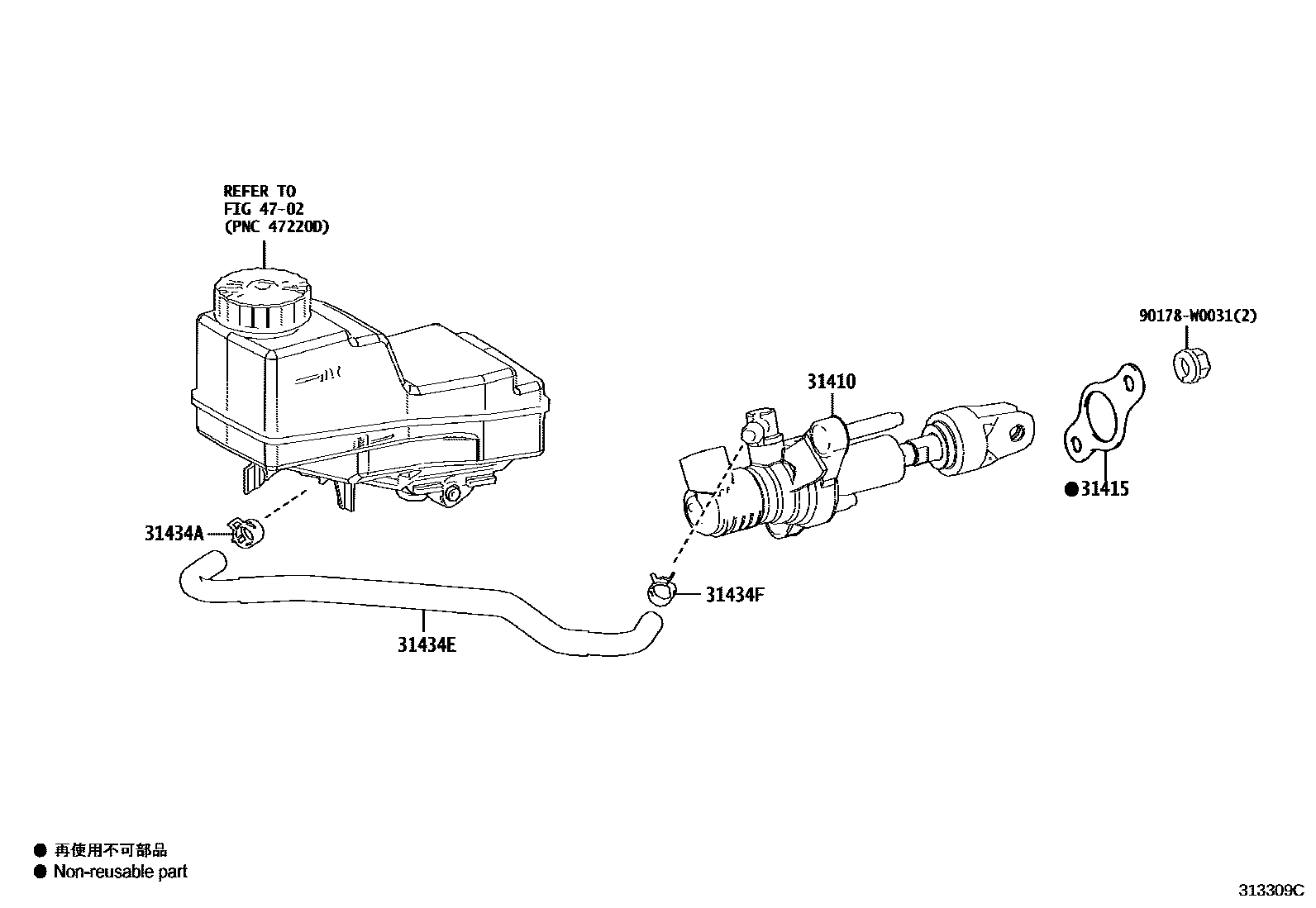 3103 — CLUTCH MASTER CYLINDER