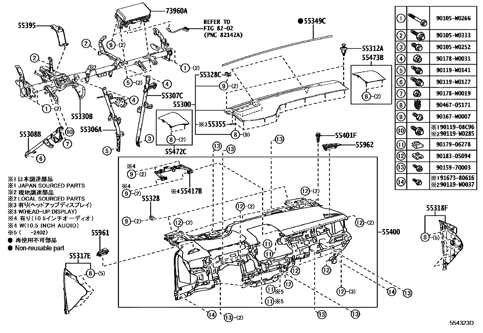 5501 — INSTRUMENT PANEL & GLOVE COMPARTMENT