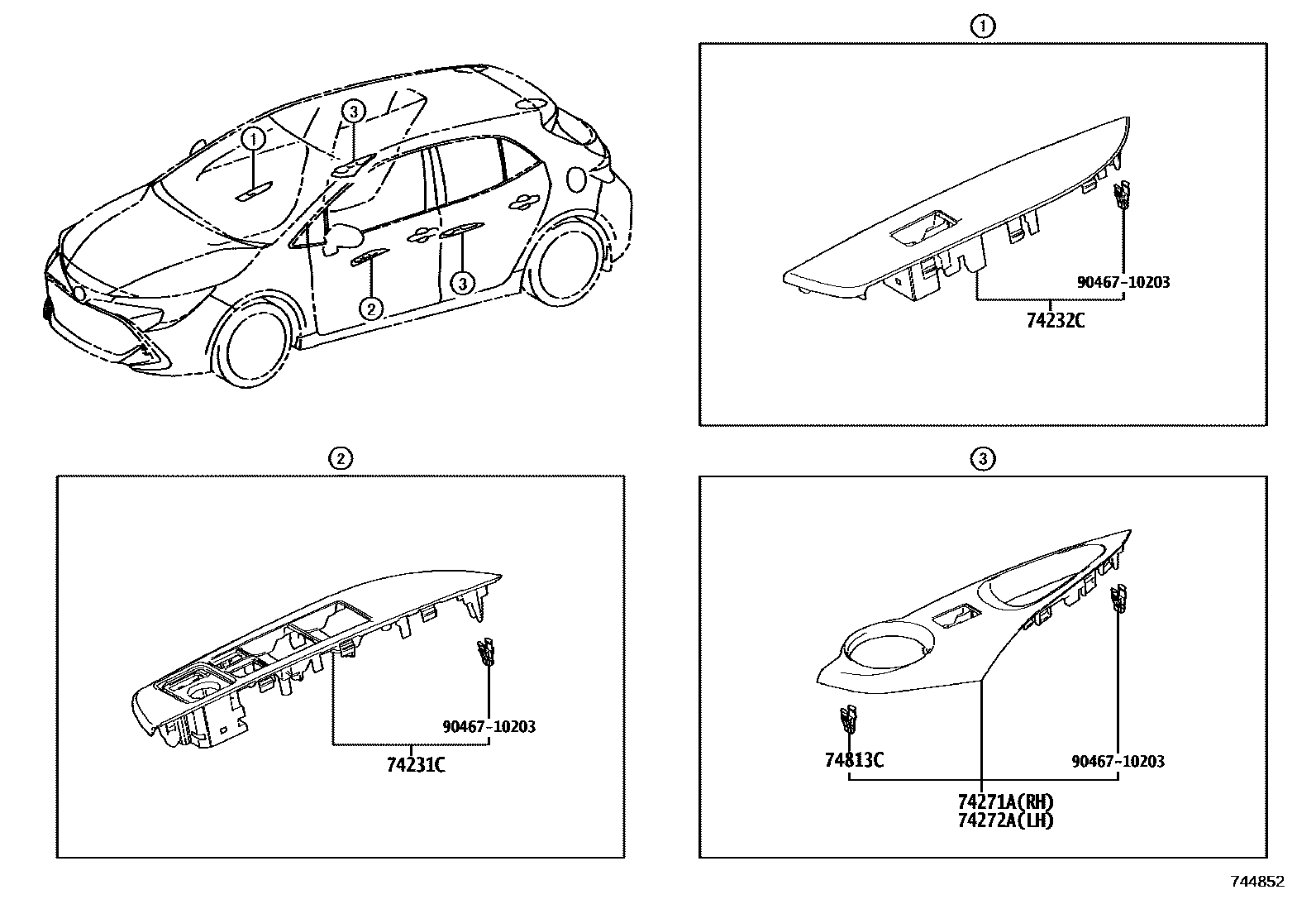 7401 — ARMREST & VISOR