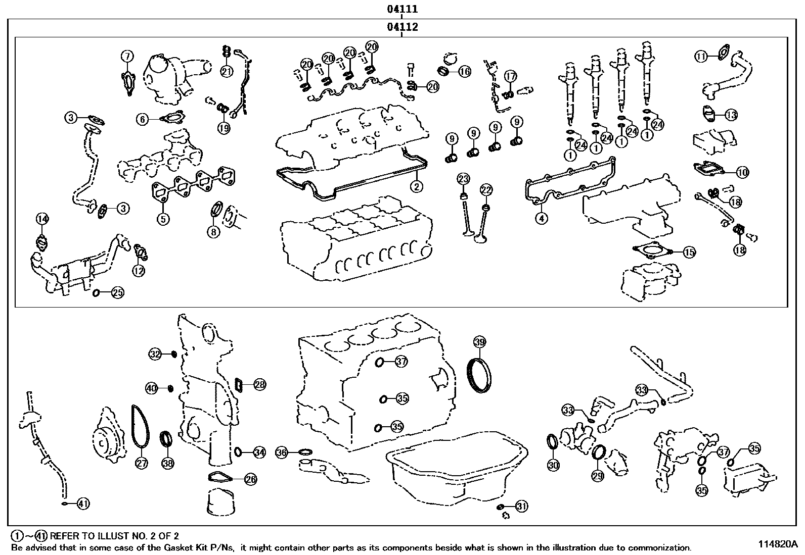 1103 — ENGINE OVERHAUL GASKET KIT