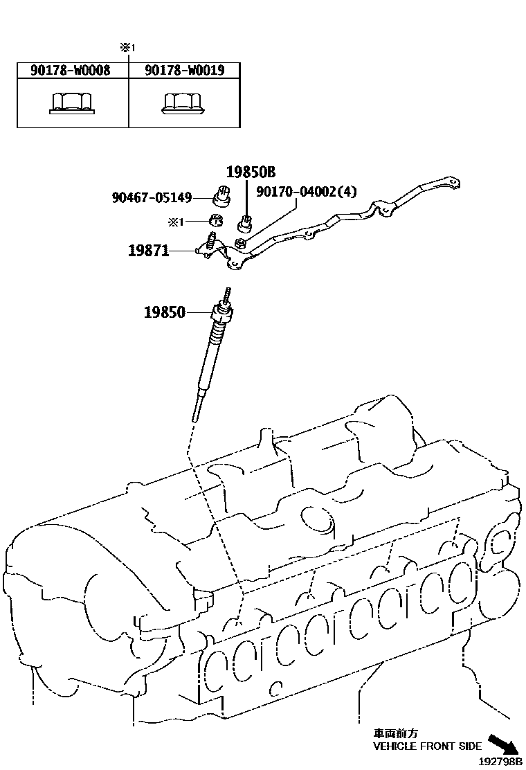 1901 — IGNITION COIL & SPARK PLUG / GLOW PLUG