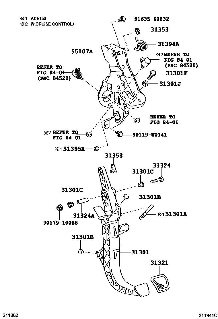 3102 — CLUTCH PEDAL & FLEXIBLE HOSE