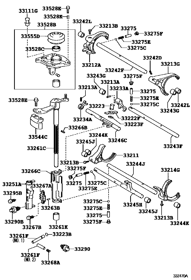 3307 — GEAR SHIFT FORK & LEVER SHAFT (MTM)