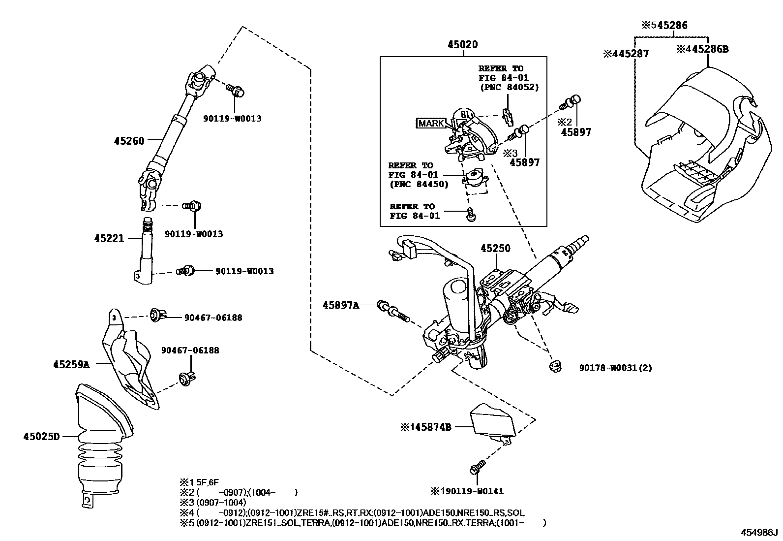 4501 — STEERING COLUMN & SHAFT