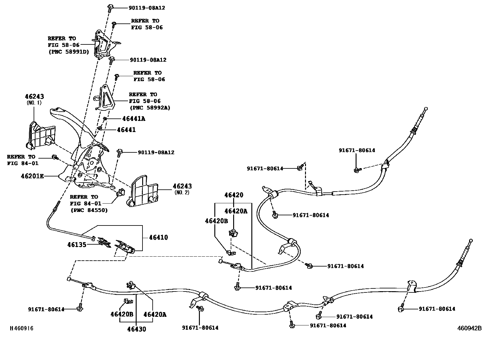 4601 — PARKING BRAKE & CABLE