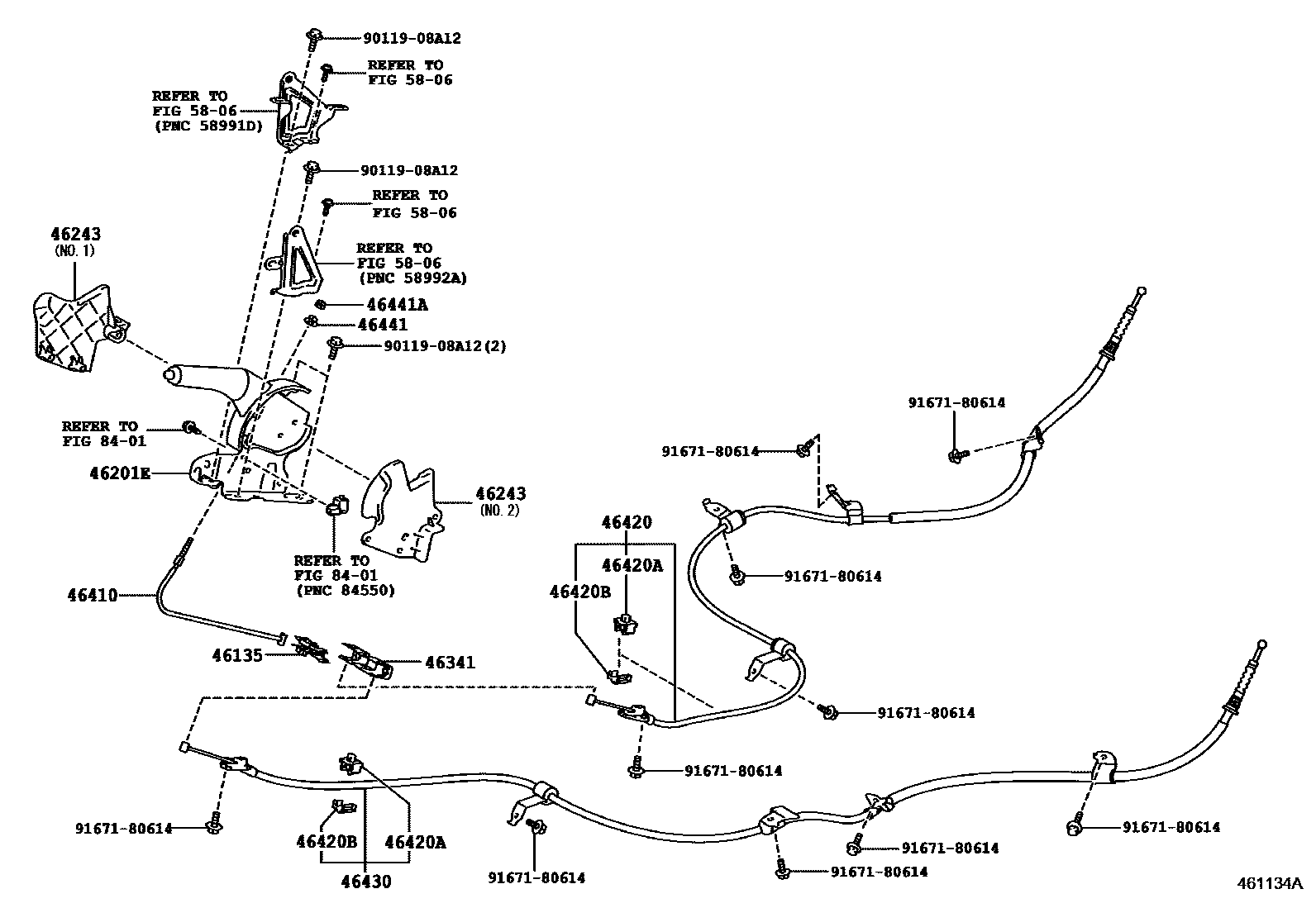 4601 — PARKING BRAKE & CABLE