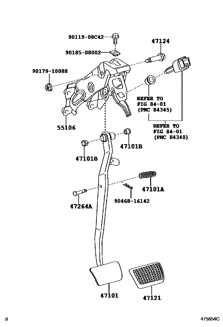 4701 — BRAKE PEDAL & BRACKET