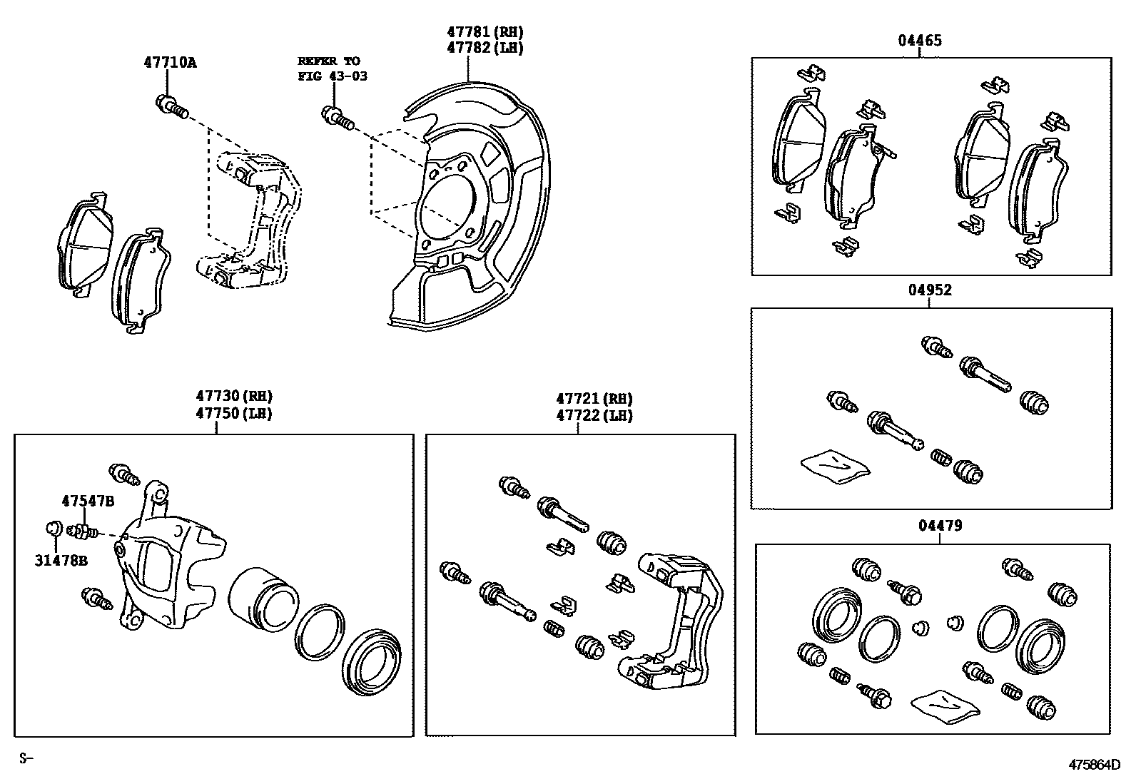 4705 — FRONT DISC BRAKE CALIPER & DUST COVER