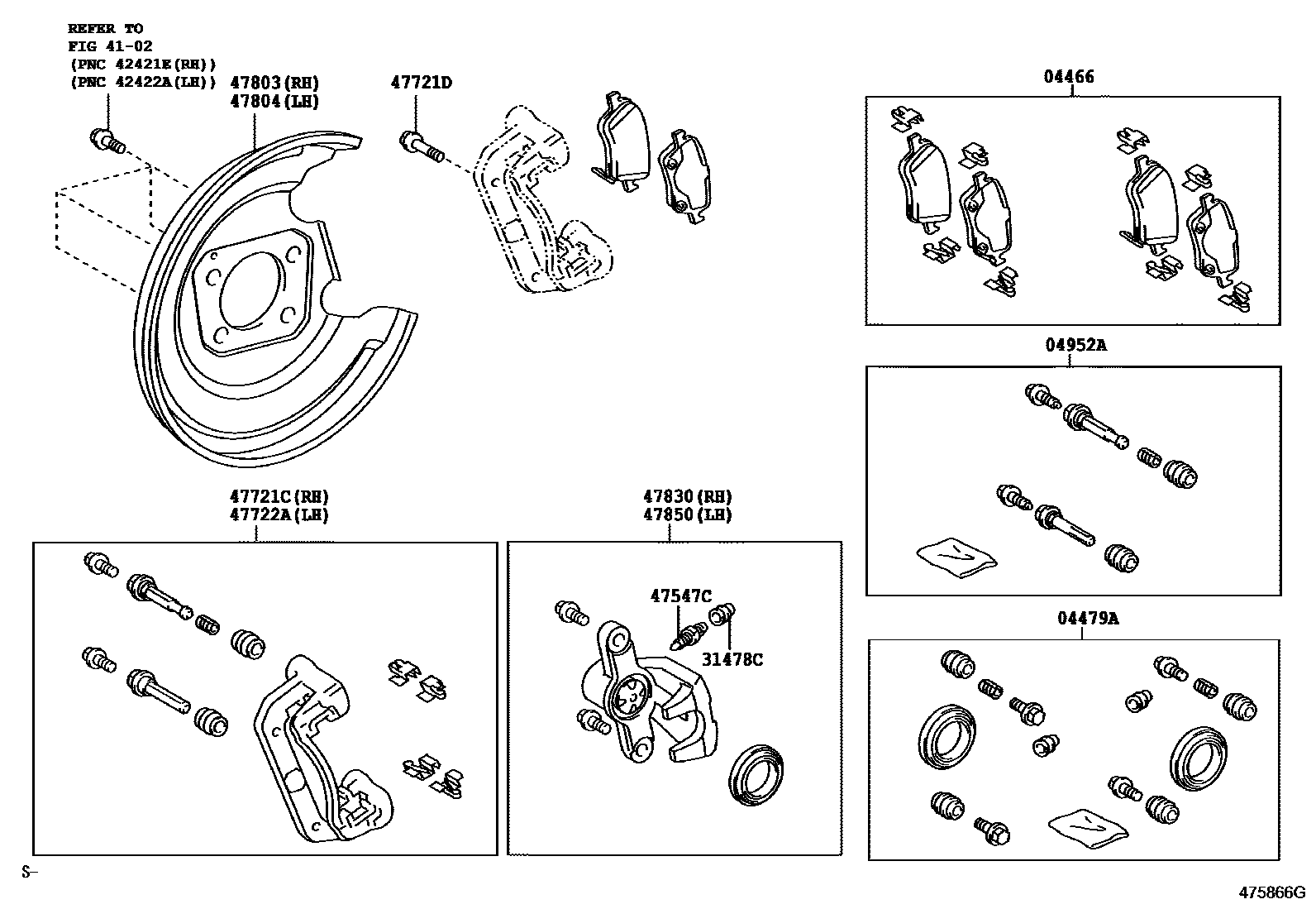 4707 — REAR DISC BRAKE CALIPER & DUST COVER