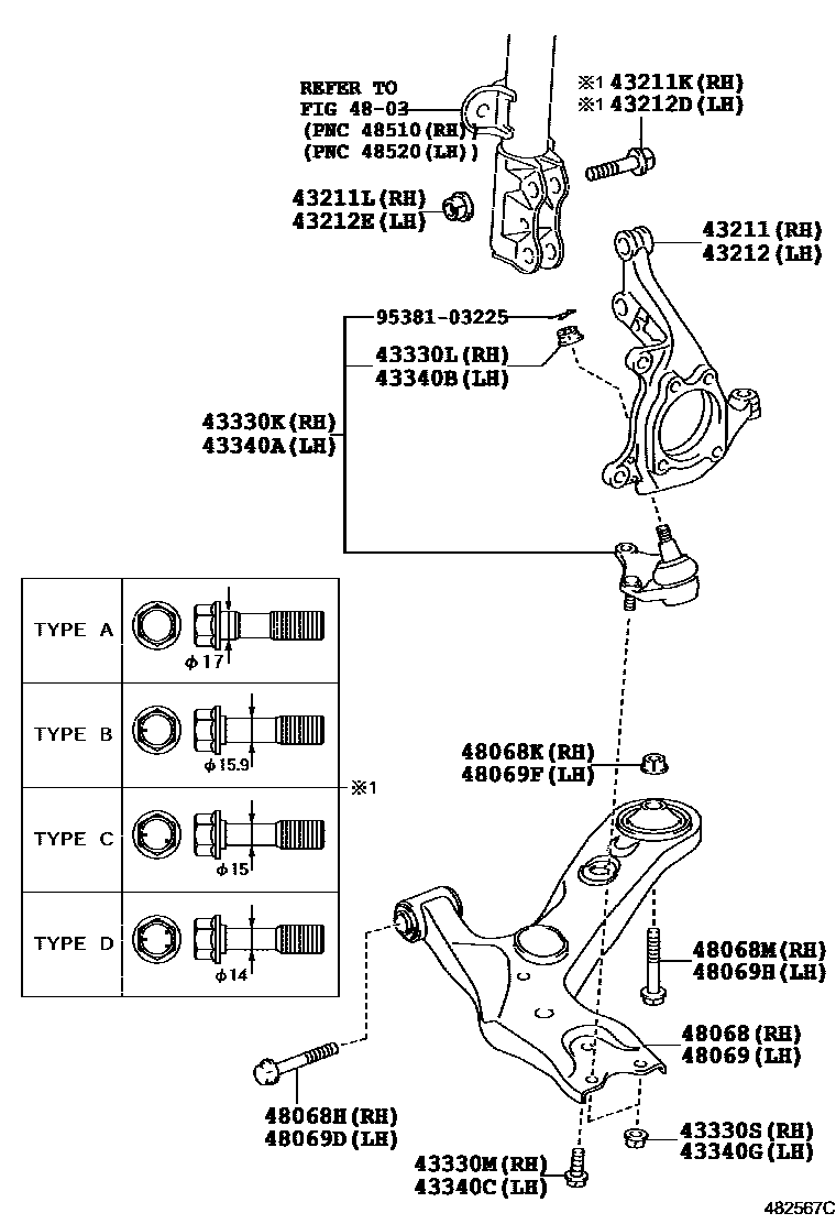 4802 — FRONT AXLE ARM & STEERING KNUCKLE