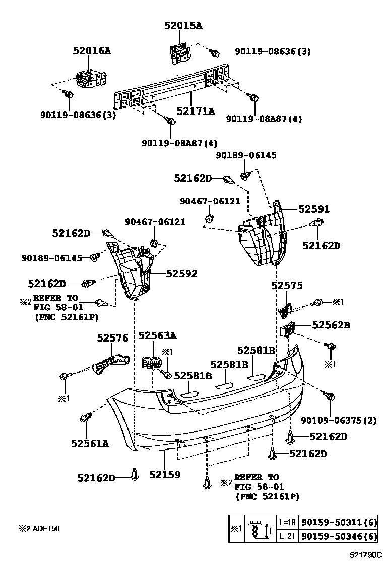 5202 — REAR BUMPER & BUMPER STAY
