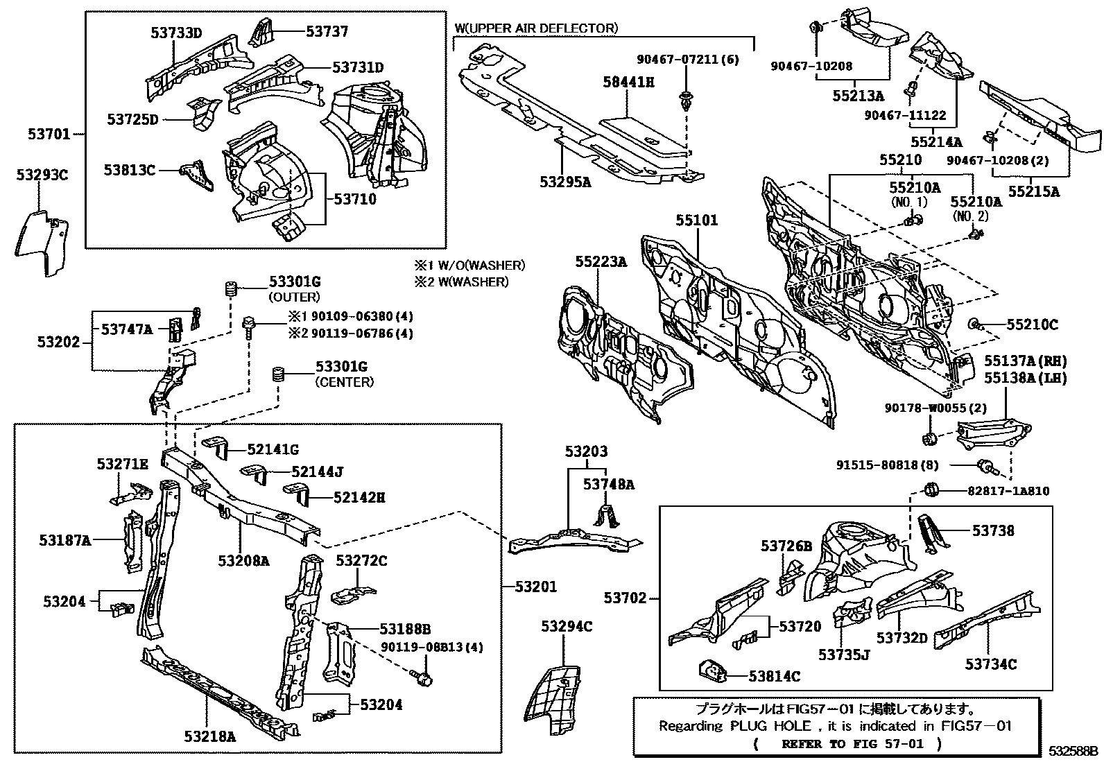 5304 — FRONT FENDER APRON & DASH PANEL