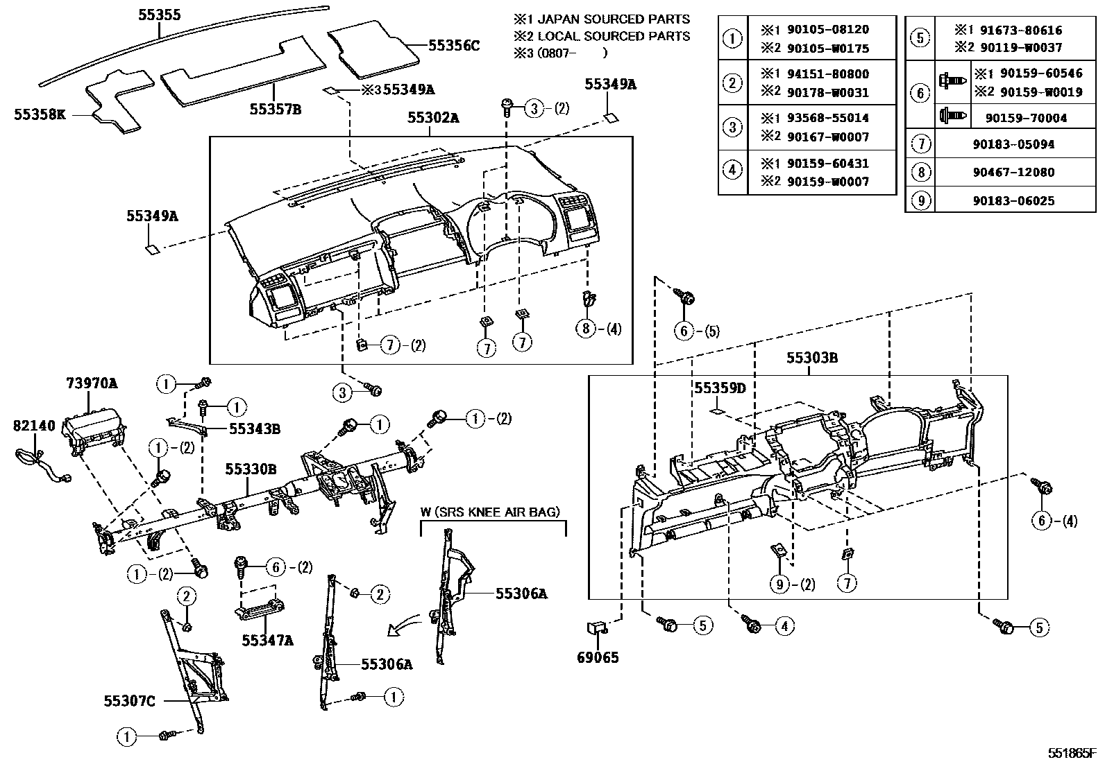 5501 — INSTRUMENT PANEL & GLOVE COMPARTMENT