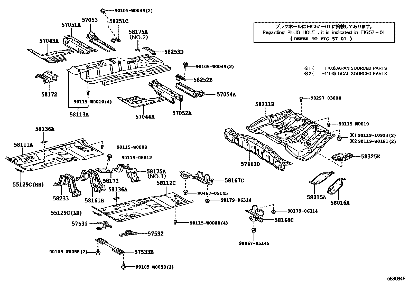5801 — FLOOR PAN & LOWER BACK PANEL