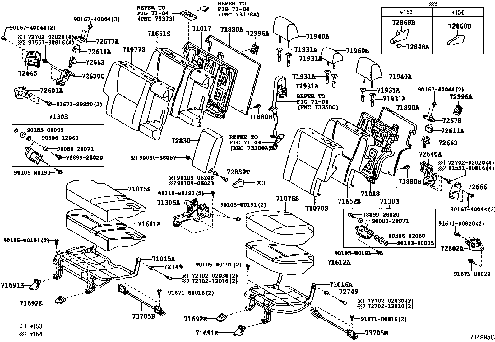7102 — REAR SEAT & SEAT TRACK