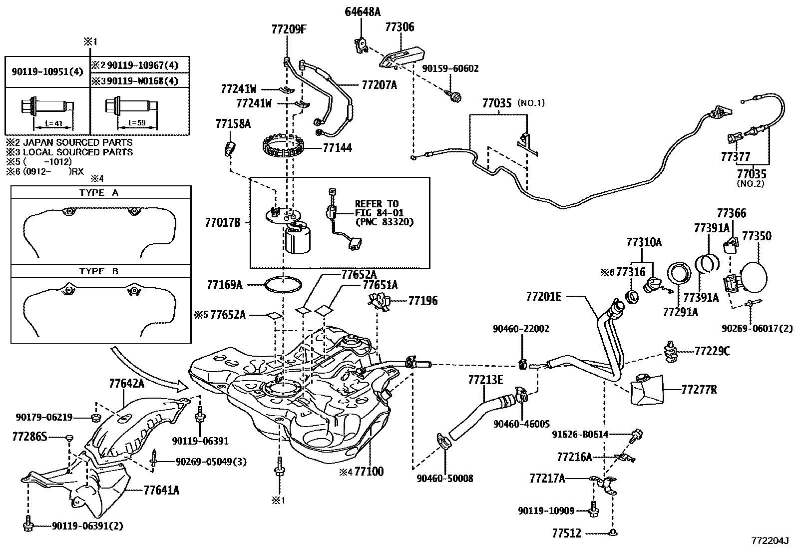 7701 — FUEL TANK & TUBE