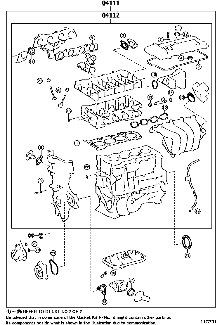 1103 — ENGINE OVERHAUL GASKET KIT