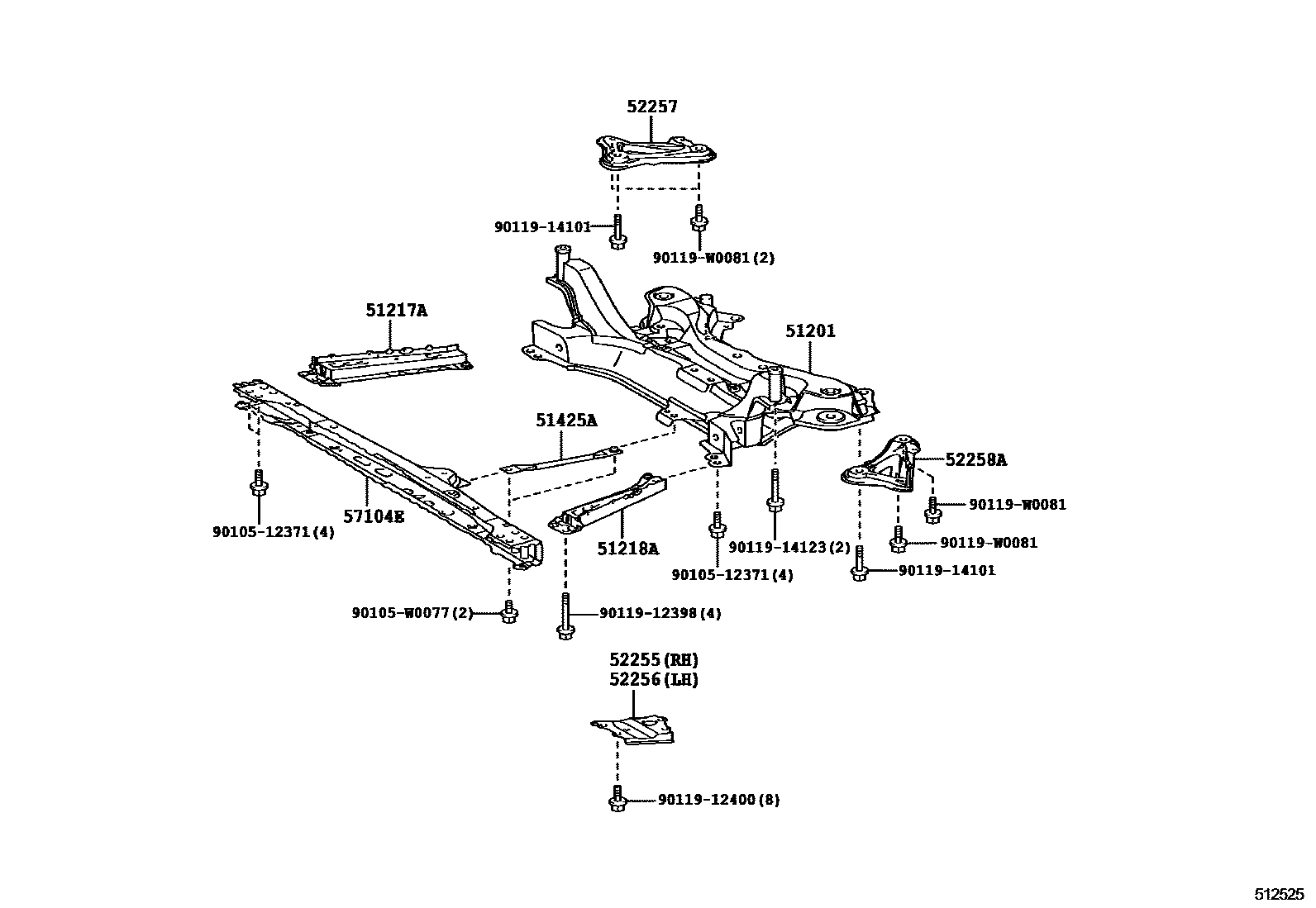 5102 — SUSPENSION CROSSMEMBER & UNDER COVER