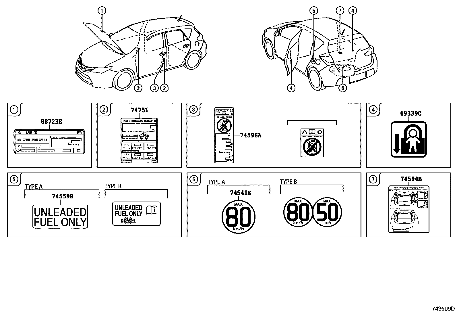 7403 — CAUTION PLATE (EXTERIOR & INTERIOR)