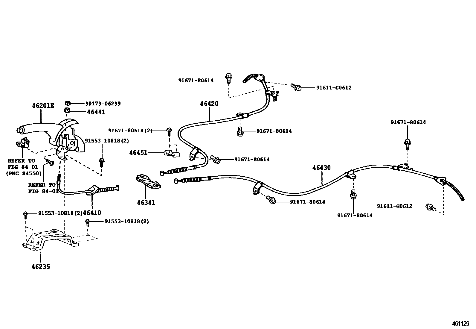 4601 — PARKING BRAKE & CABLE