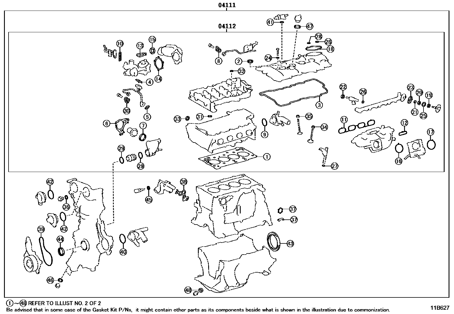 1103 — ENGINE OVERHAUL GASKET KIT