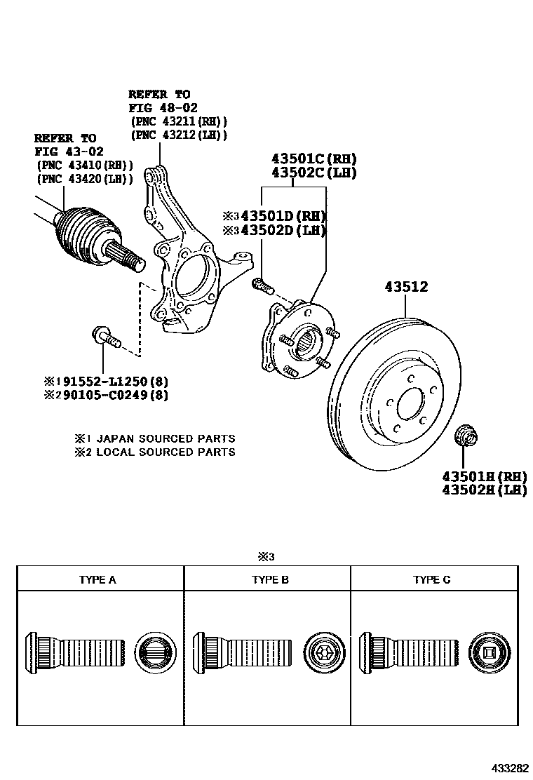4303 — FRONT AXLE HUB