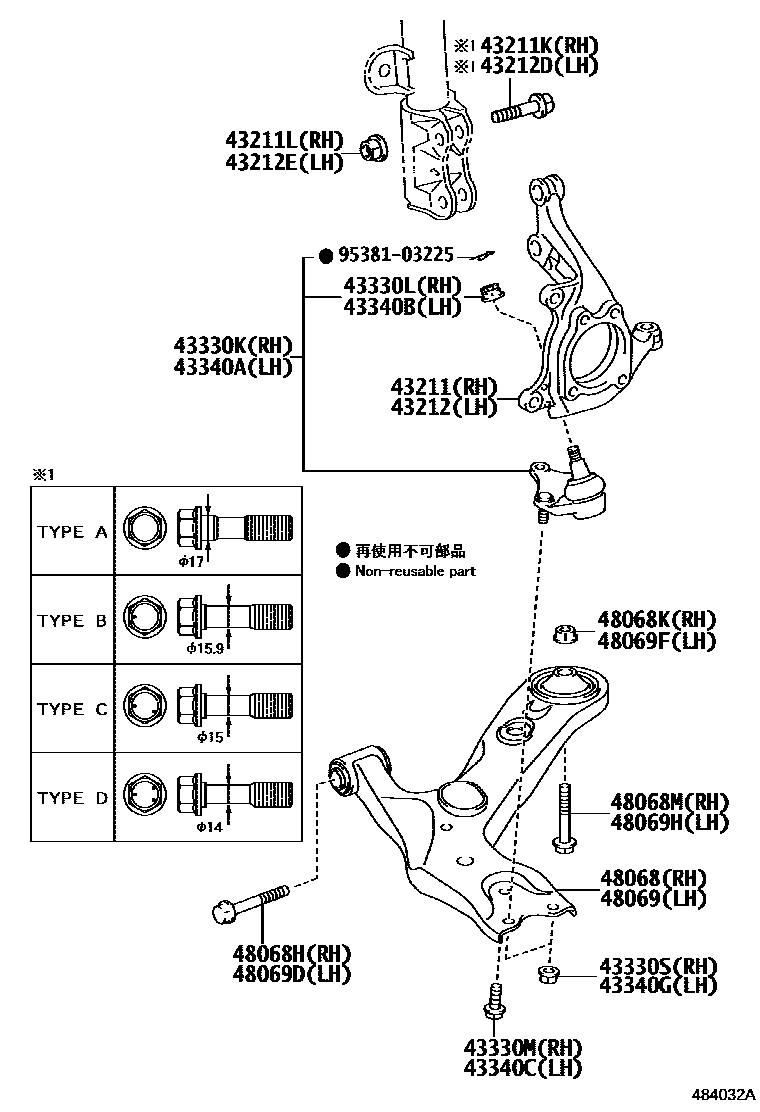 4802 — FRONT AXLE ARM & STEERING KNUCKLE