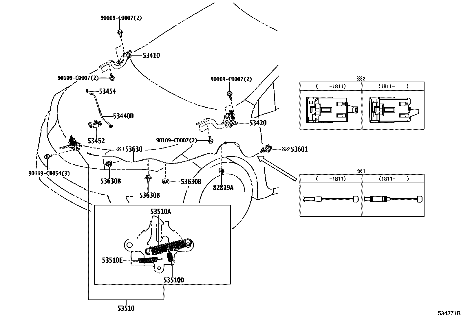5303 — HOOD LOCK & HINGE