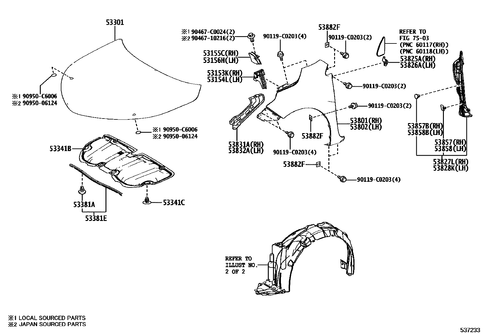 5302 — HOOD & FRONT FENDER