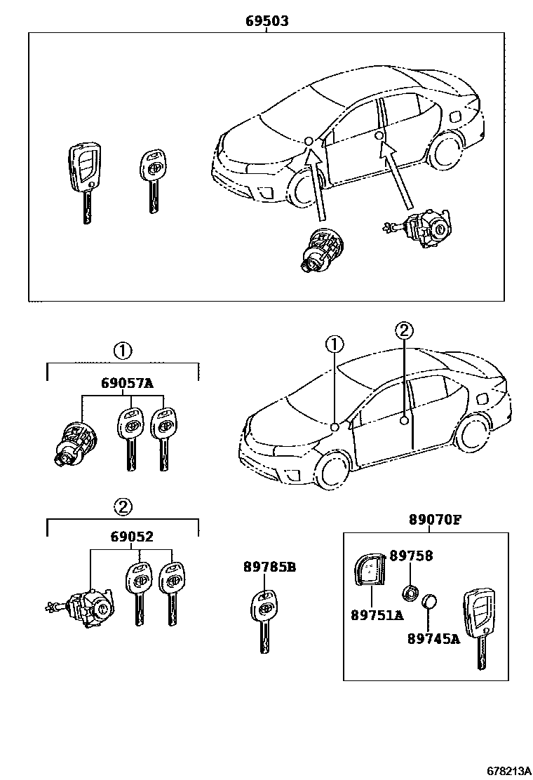 6712 — LOCK CYLINDER SET